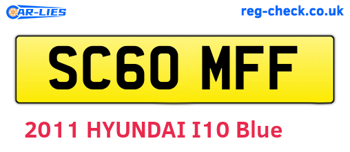 SC60MFF are the vehicle registration plates.