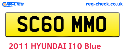 SC60MMO are the vehicle registration plates.