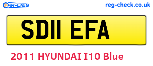 SD11EFA are the vehicle registration plates.