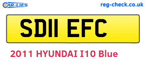 SD11EFC are the vehicle registration plates.