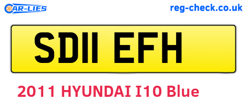 SD11EFH are the vehicle registration plates.