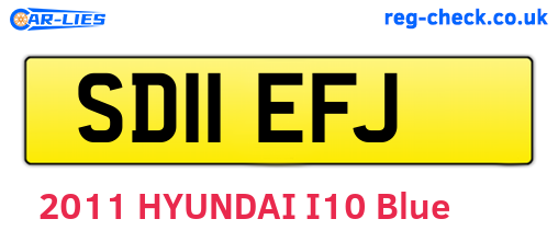 SD11EFJ are the vehicle registration plates.