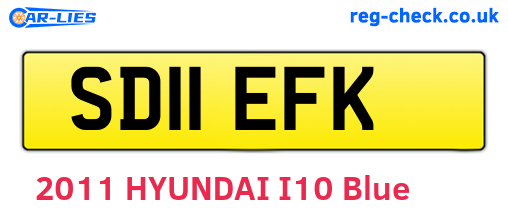 SD11EFK are the vehicle registration plates.