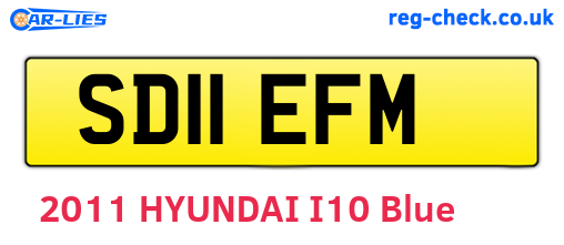 SD11EFM are the vehicle registration plates.