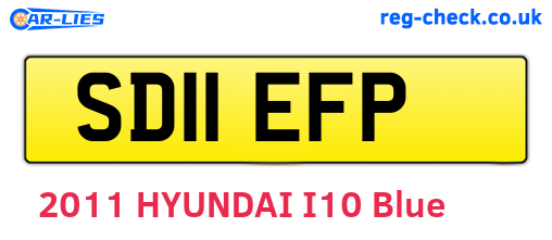 SD11EFP are the vehicle registration plates.