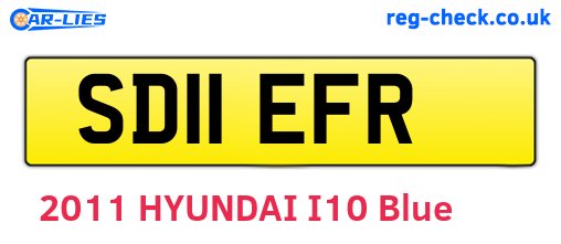 SD11EFR are the vehicle registration plates.