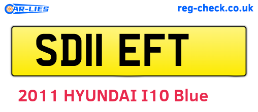 SD11EFT are the vehicle registration plates.