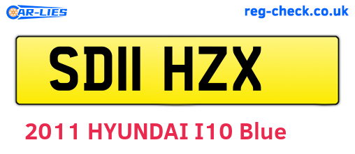 SD11HZX are the vehicle registration plates.
