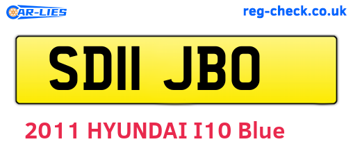 SD11JBO are the vehicle registration plates.