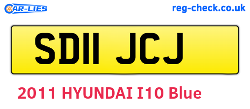 SD11JCJ are the vehicle registration plates.