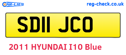 SD11JCO are the vehicle registration plates.