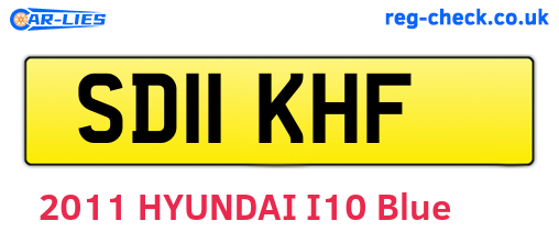 SD11KHF are the vehicle registration plates.