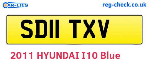 SD11TXV are the vehicle registration plates.