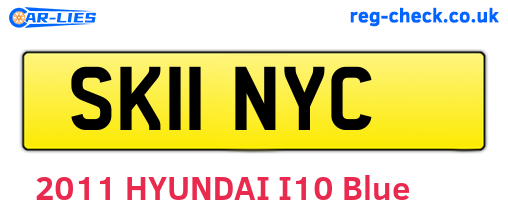 SK11NYC are the vehicle registration plates.