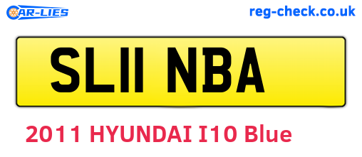 SL11NBA are the vehicle registration plates.