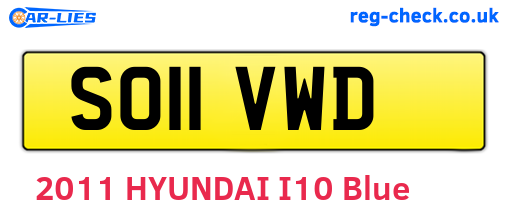 SO11VWD are the vehicle registration plates.