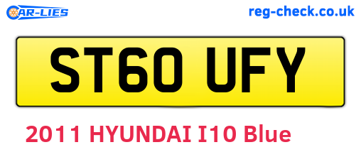 ST60UFY are the vehicle registration plates.