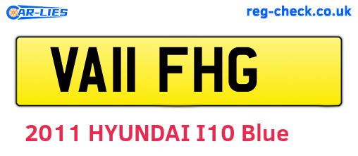 VA11FHG are the vehicle registration plates.