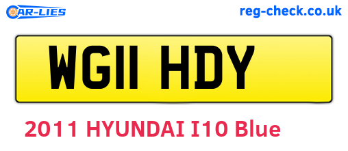 WG11HDY are the vehicle registration plates.