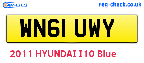 WN61UWY are the vehicle registration plates.