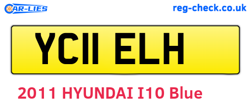 YC11ELH are the vehicle registration plates.