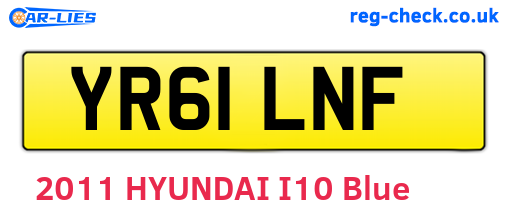 YR61LNF are the vehicle registration plates.