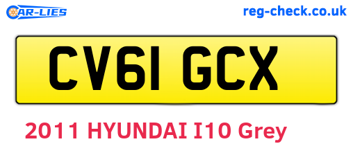 CV61GCX are the vehicle registration plates.