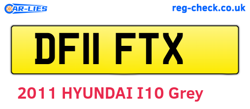 DF11FTX are the vehicle registration plates.