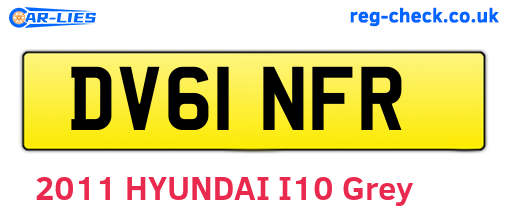 DV61NFR are the vehicle registration plates.