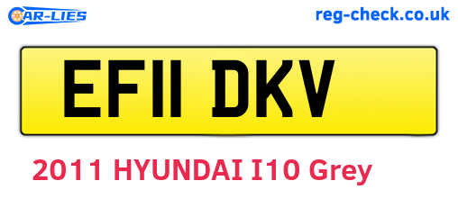 EF11DKV are the vehicle registration plates.