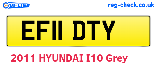 EF11DTY are the vehicle registration plates.