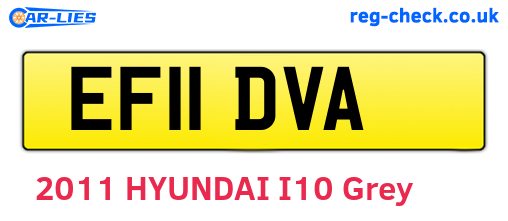 EF11DVA are the vehicle registration plates.