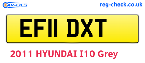 EF11DXT are the vehicle registration plates.