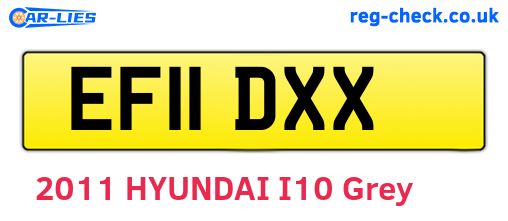 EF11DXX are the vehicle registration plates.