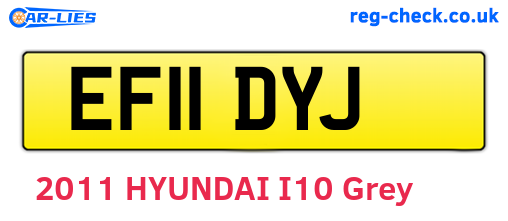 EF11DYJ are the vehicle registration plates.