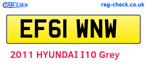 EF61WNW are the vehicle registration plates.