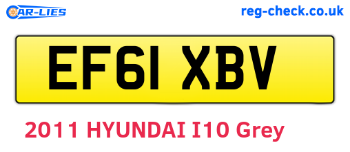 EF61XBV are the vehicle registration plates.