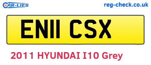 EN11CSX are the vehicle registration plates.