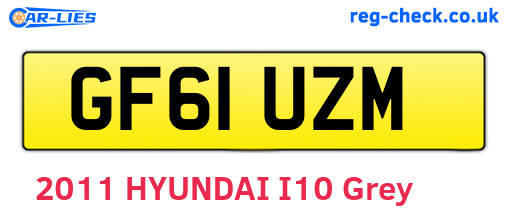 GF61UZM are the vehicle registration plates.
