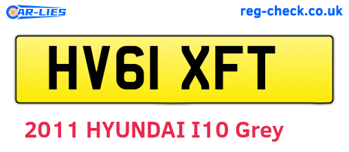 HV61XFT are the vehicle registration plates.