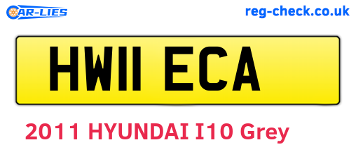 HW11ECA are the vehicle registration plates.
