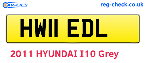 HW11EDL are the vehicle registration plates.