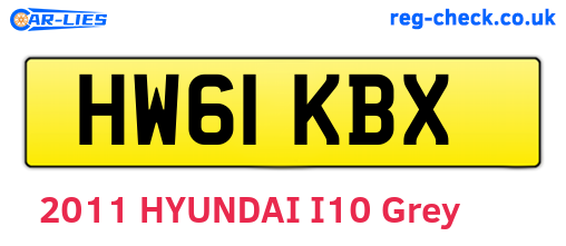 HW61KBX are the vehicle registration plates.