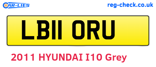 LB11ORU are the vehicle registration plates.