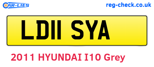 LD11SYA are the vehicle registration plates.