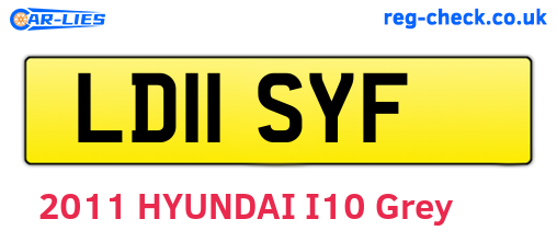 LD11SYF are the vehicle registration plates.