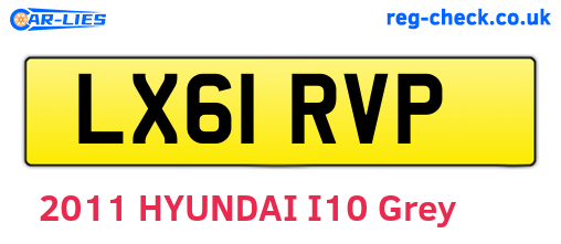 LX61RVP are the vehicle registration plates.