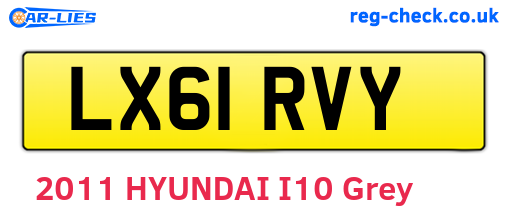 LX61RVY are the vehicle registration plates.
