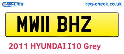 MW11BHZ are the vehicle registration plates.