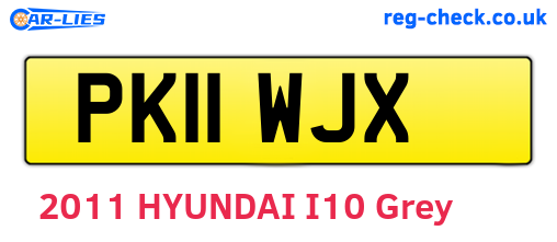 PK11WJX are the vehicle registration plates.